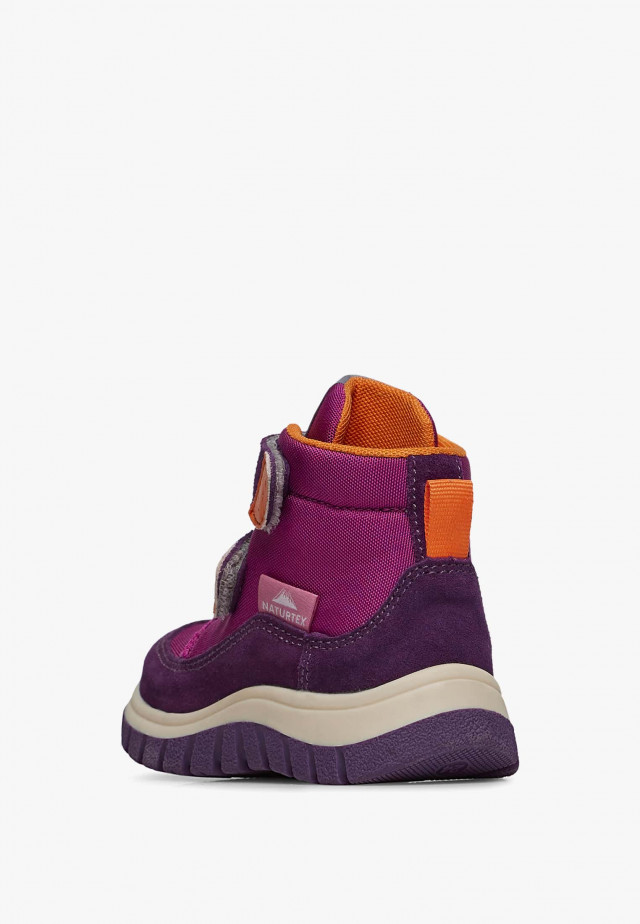 NATURINO NEW PILE VL WP.Stiefel aus Veloursleder und technischem Gewebe, Fuchsia
