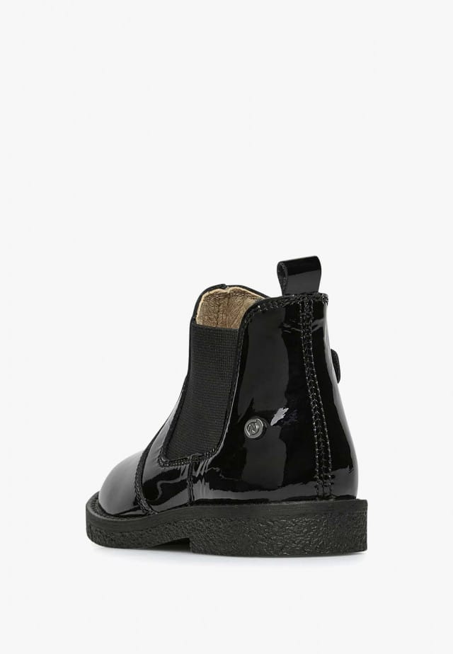 NATURINO ARTHURChelsea-Boots aus Lackleder mit Reißverschluss, Schwarz