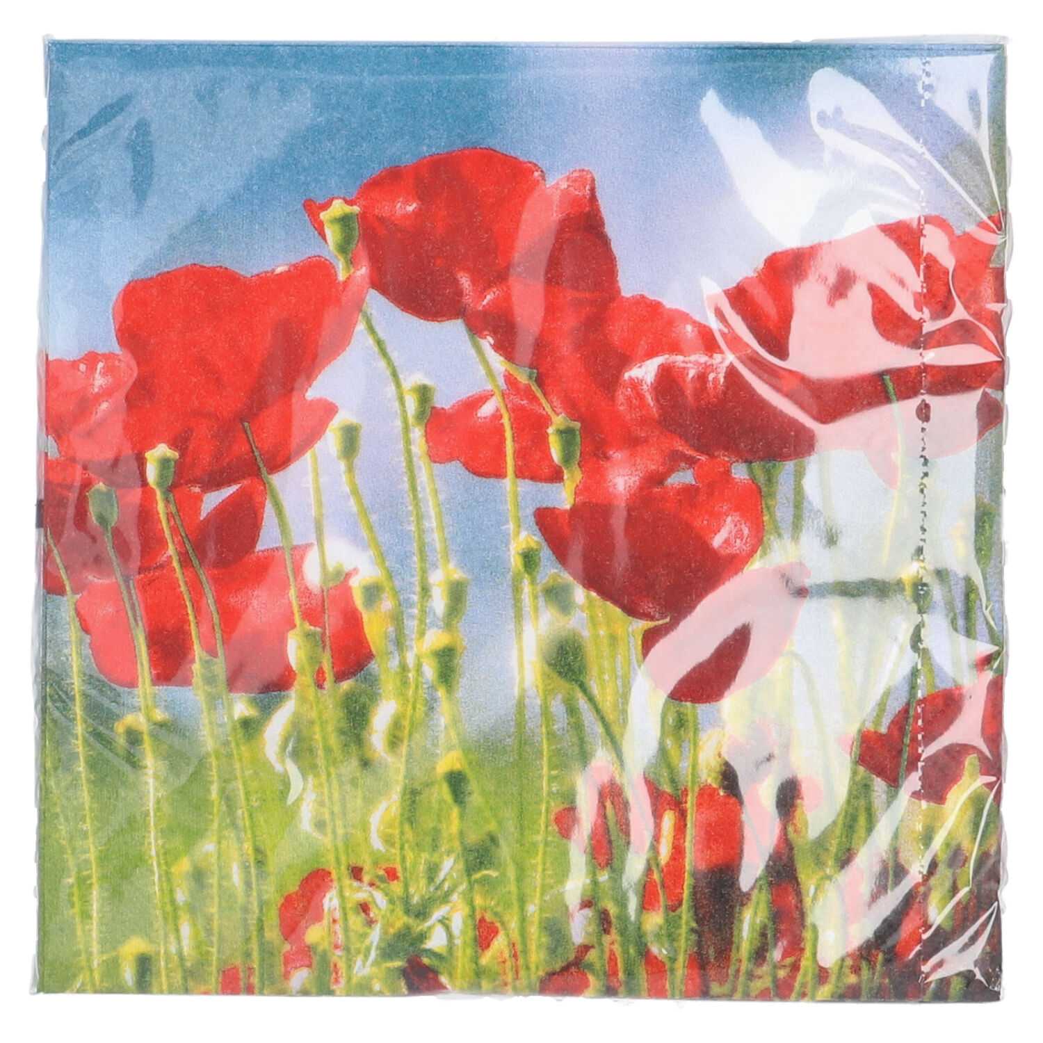 Servietten 20er 33x33cm Mohnblumen