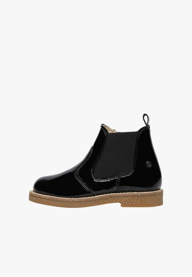 NATURINO ARTHURChelsea-Boots aus Lackleder mit Reißverschluss, Schwarz