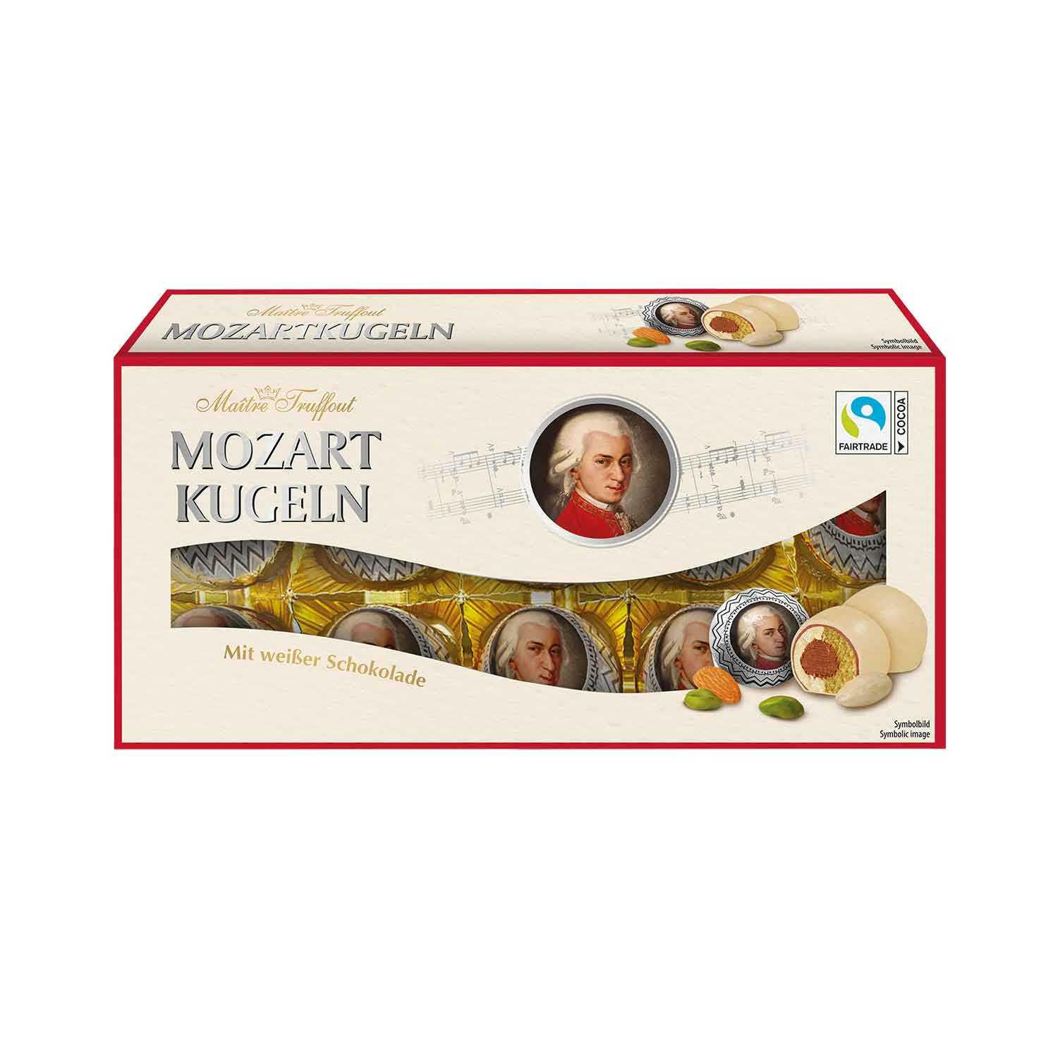 Mozartkugeln mit weißer Schokolade 200 g