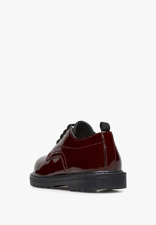 NATURINO ABBEYSchnürschuhe aus Lackleder, Bordeaux