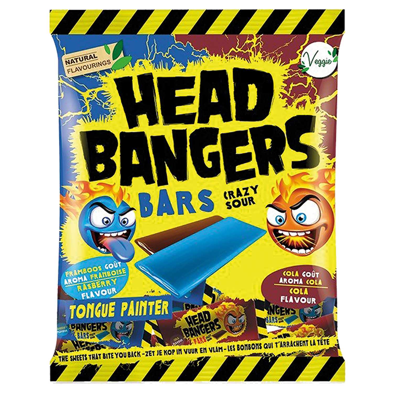 Kaubonbon Head Bangers 200g Himb./Cola