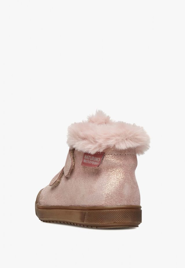NATURINO DELLEN VLStiefel aus Veloursleder und Glitter, Flieder