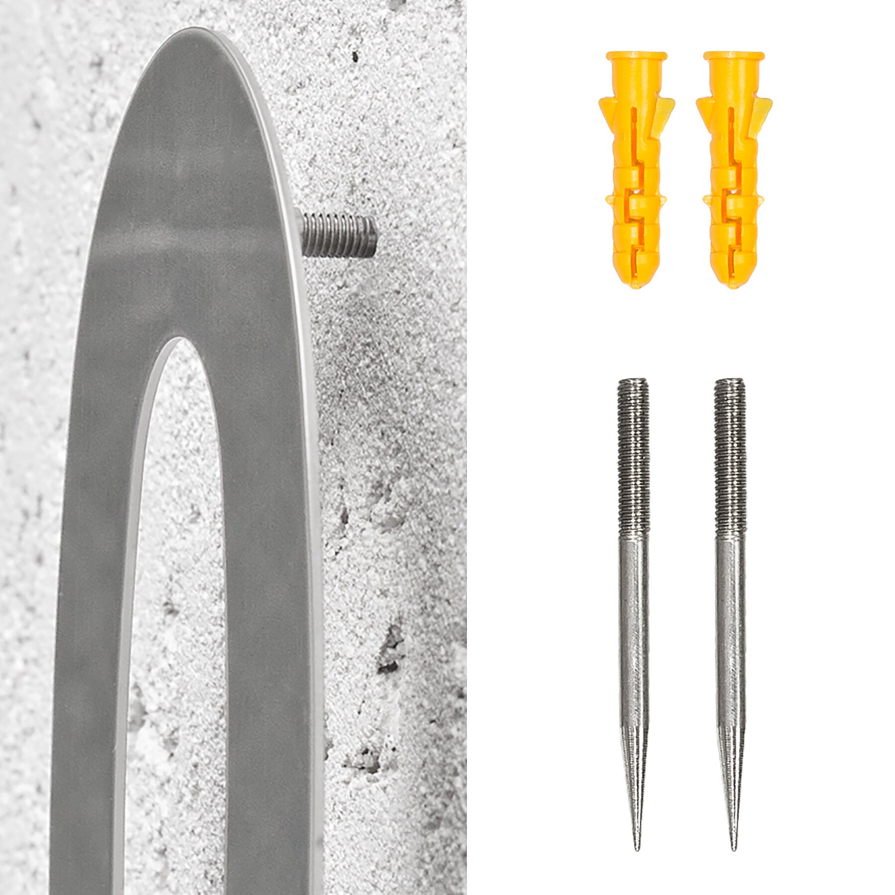 tectake® Hausnummer 0 - 9, gebürsteter Edelstahl, witterungsbeständig, einfache Montage, inklusive Montagematerial