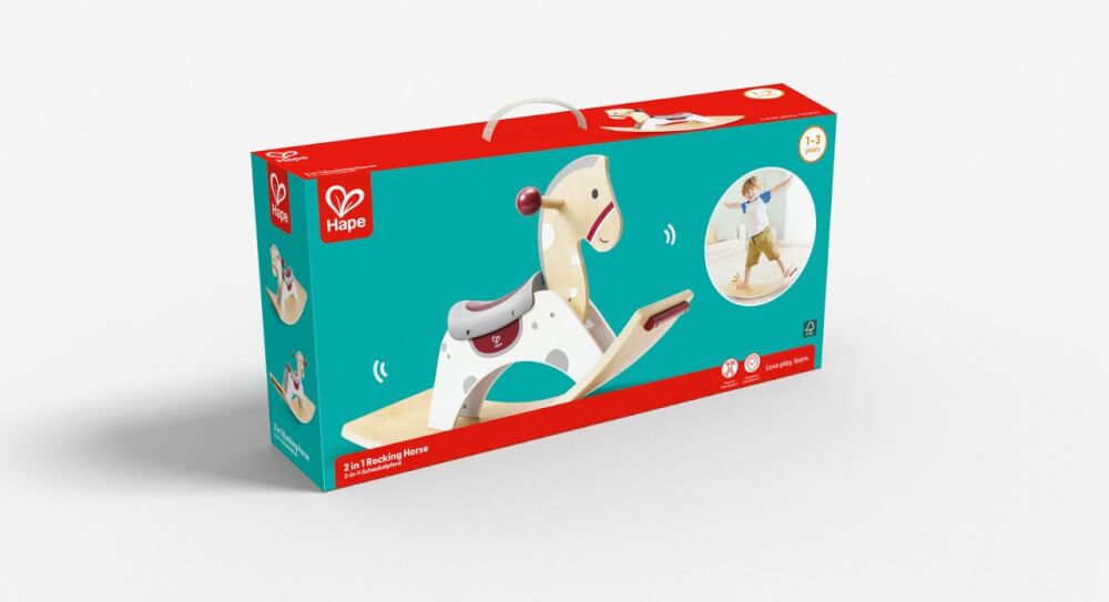 2-in-1-Schaukelpferd