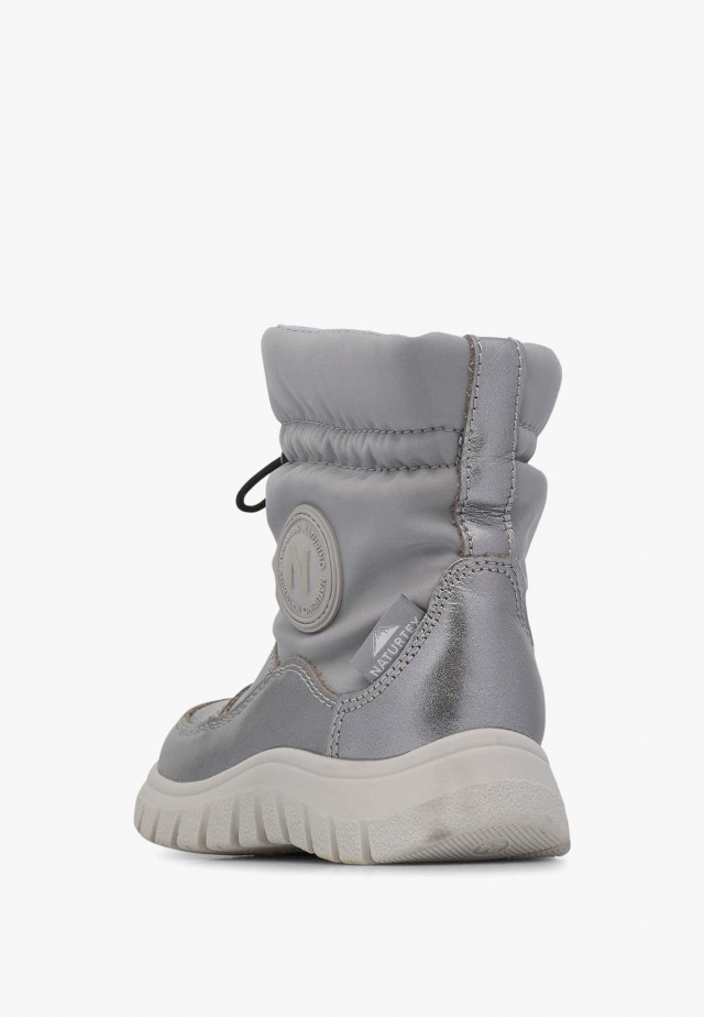 NATURINO VARNA 2 WP.Stiefel aus Veloursleder und technischem Gewebe, Silber