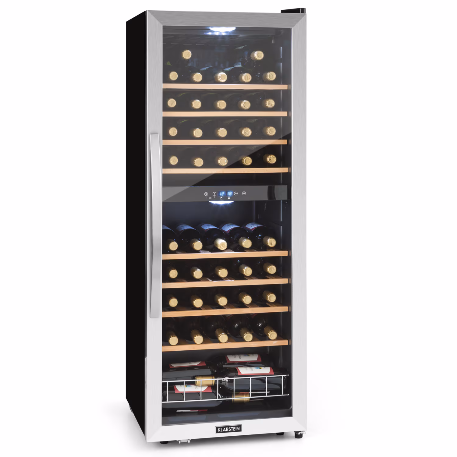 Vinamour 54 Duo Weinkühlschrank 2 Zonen 148 Ltr 54 Fl Touch-Display