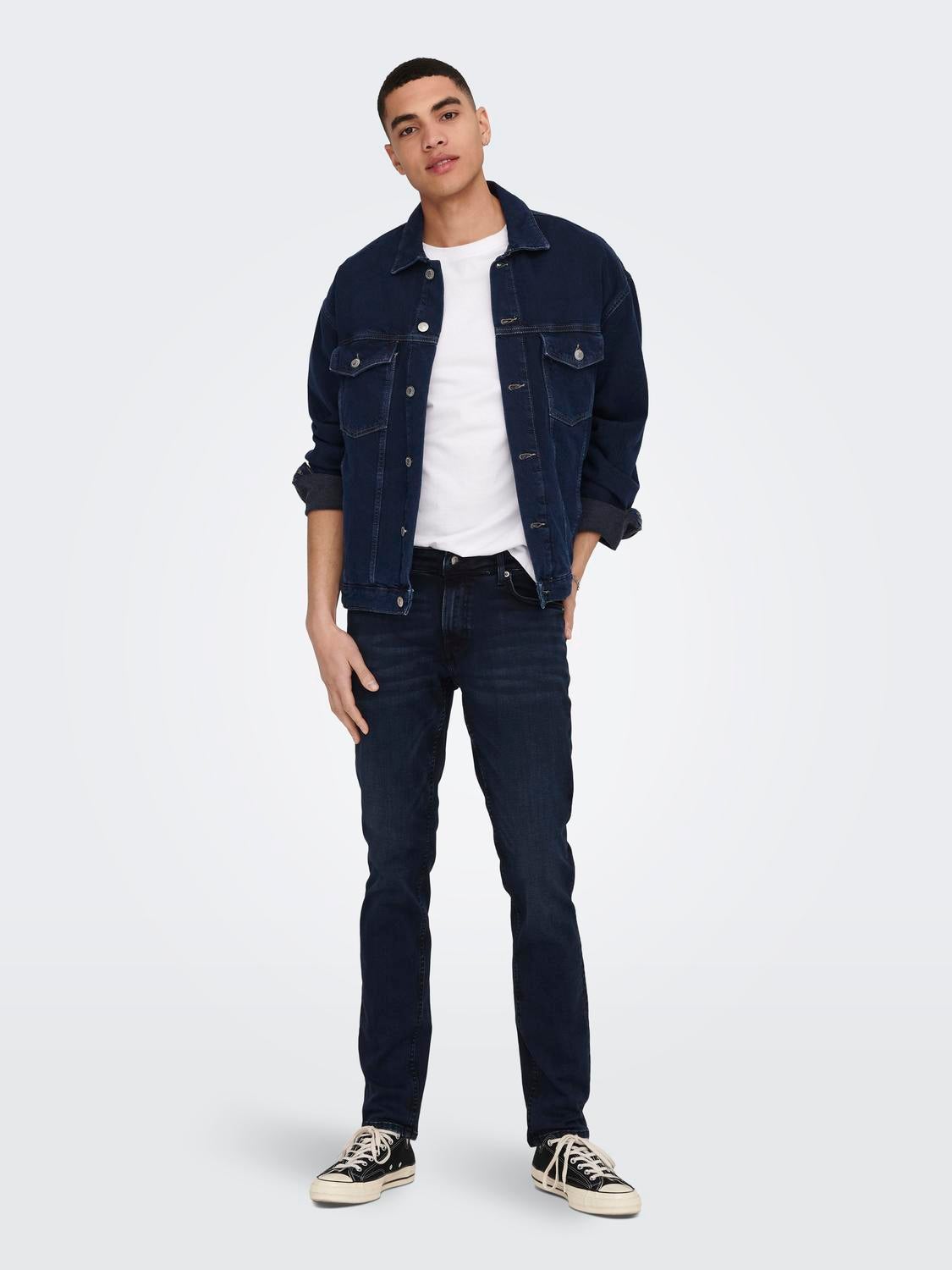 ONSLOOM Slim Fit Jeans Blue Black Denim