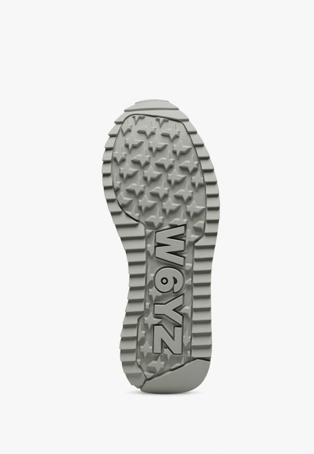 JET VL-J.Sneakers aus technischem Gewebe und Veloursleder, Grau