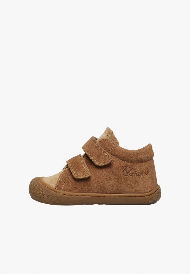 NATURINO COCOON VLLauflernschuhe aus Veloursleder, Beige-Braun