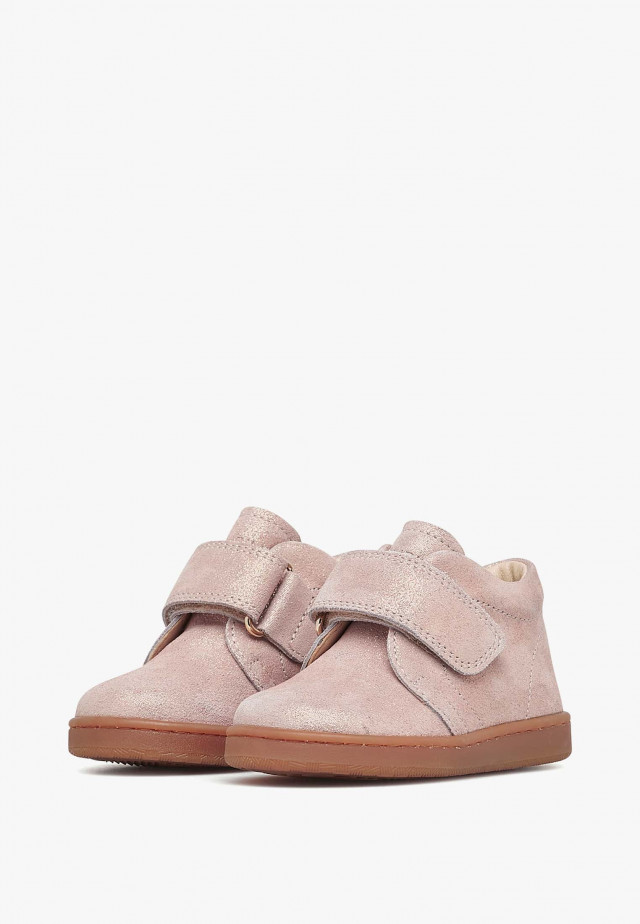 NATURINO GEMZIE3 VLSchuhe aus Veloursleder in Glitter-Optik, Rosa