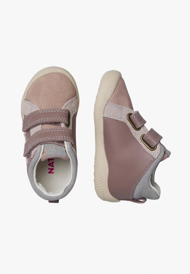 NATURINO BELIX VL.Lauflernschuhe aus Leder und Veloursleder, Rosa