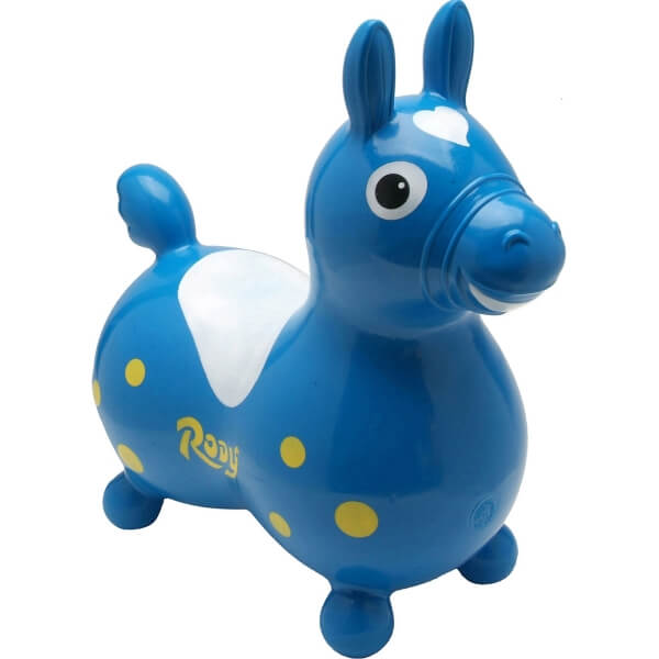 Jakobs 4019961 - Hüpfpferd Rody, blau, ca. 54 cm, ab 3 Jahren