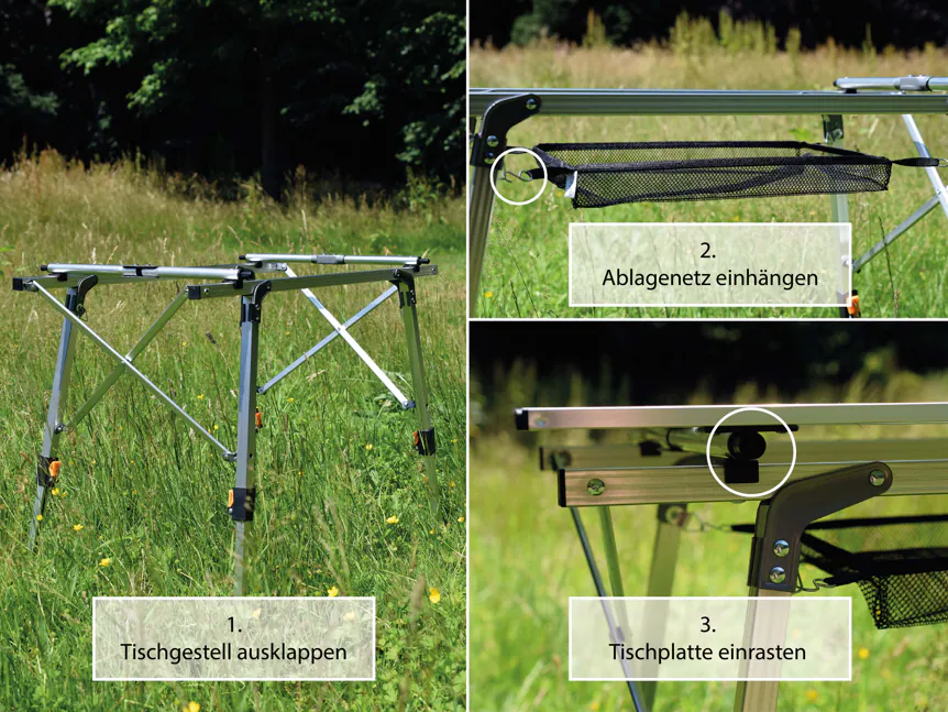 highfeld® Alu Falttisch Outdoortisch Reisetisch mit Tragetasche