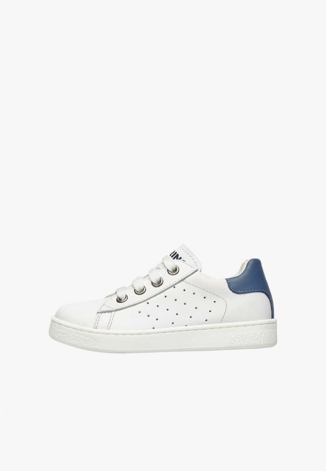 NATURINO HASSELT 2 ZIP.Sneakers aus Leder, Weiß-Blau