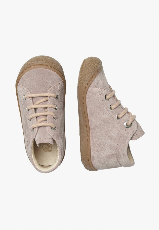NATURINO COCOONLauflernschuhe aus Veloursleder, Altrosa
