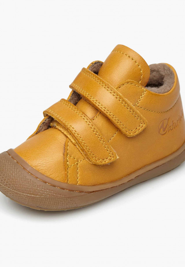 NATURINO COCOON VLLauflernschuhe aus Nappaleder mit Wollfutter, Kürbis