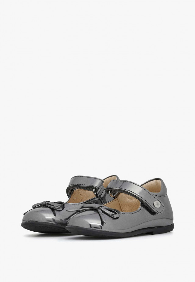 NATURINO BALLETBallerinas aus gespiegeltem Leder, Silber