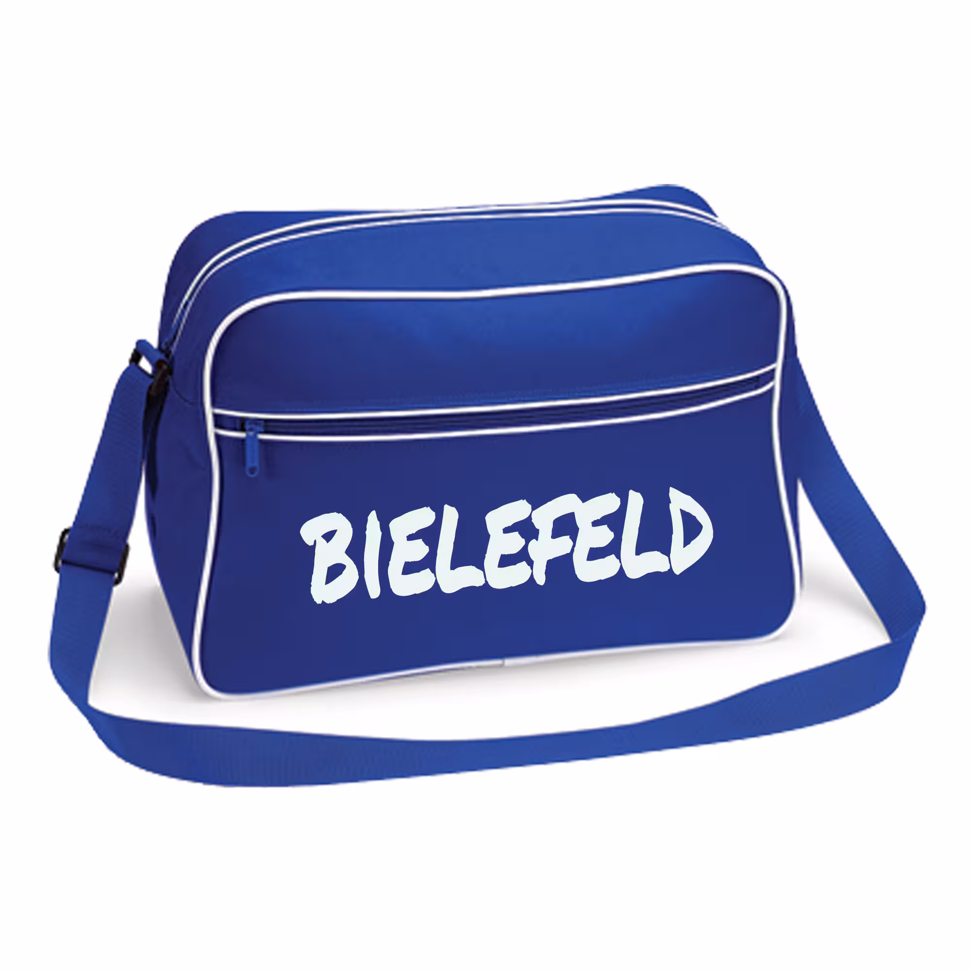 multifanshop® Retrotasche - Bielefeld - Textmarker - Druck weiß