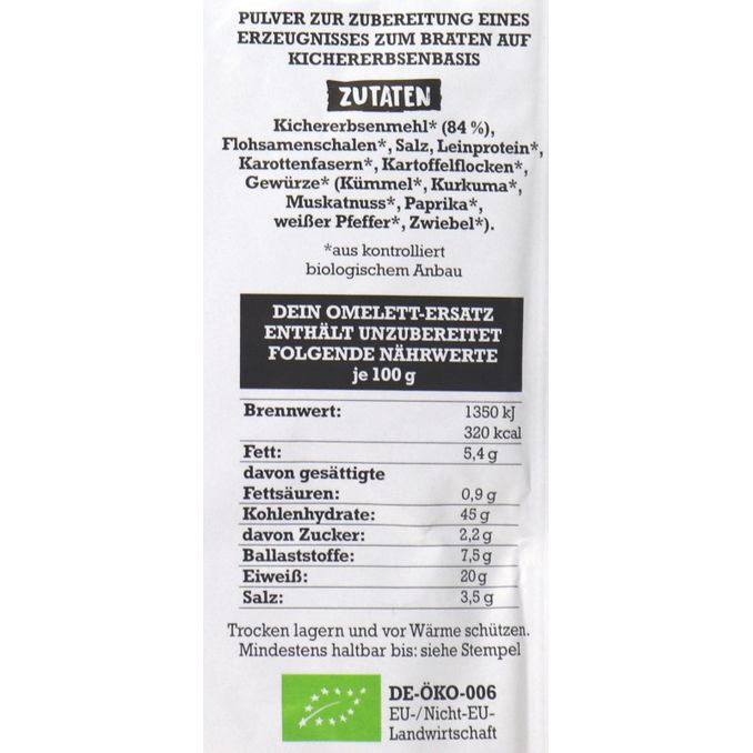 BIO Omelette Ersatz, 43g von Biovegan