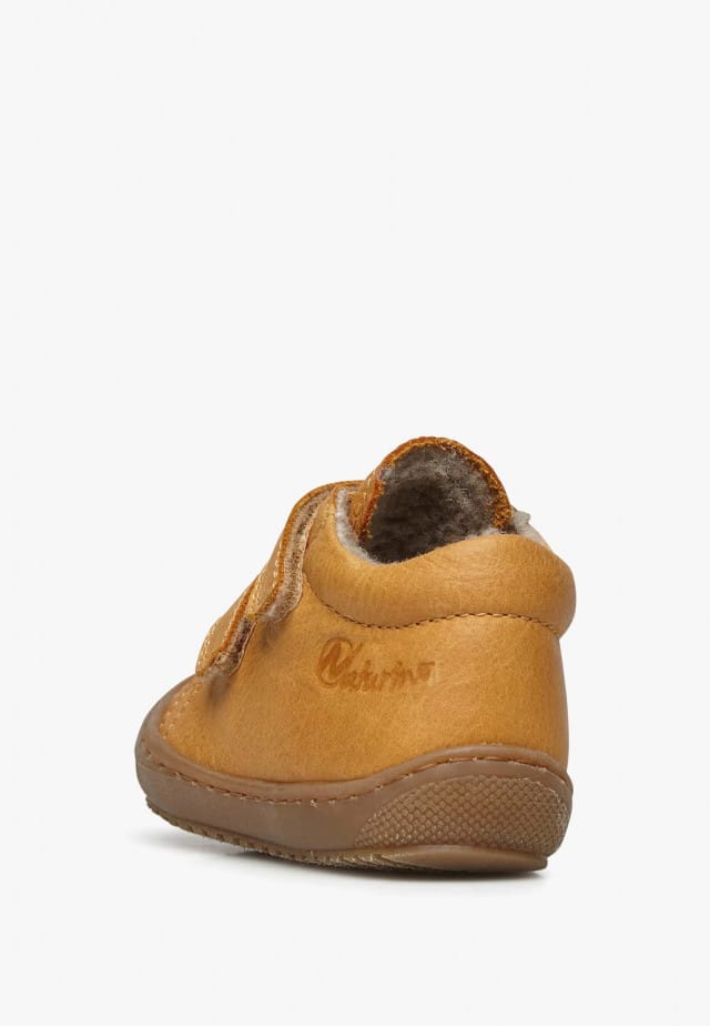 NATURINO RACOON VLLauflernschuhe mit Wollfutter, Kürbis