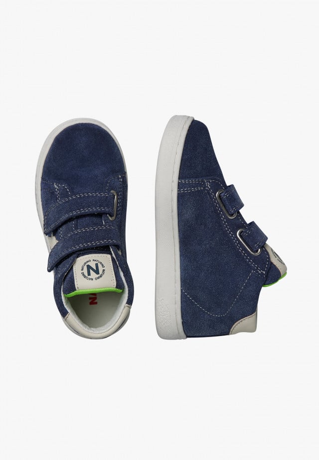 NATURINO PINN HIGH VL.Knöchelschuhe aus Leder und Veloursleder, Marineblau