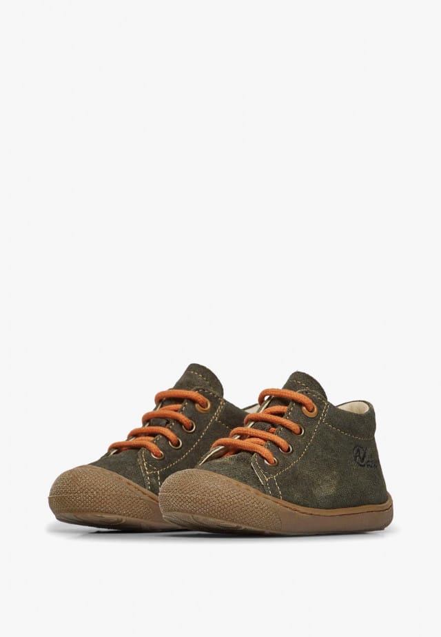 NATURINO COCOONLauflernschuhe aus Veloursleder, Dunkelgrün