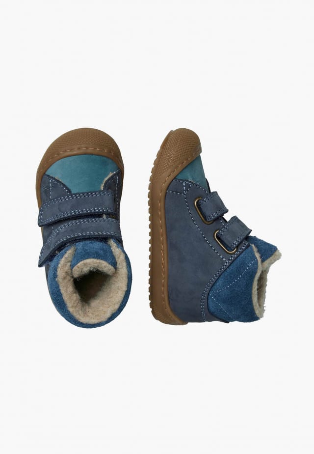 NATURINO RABEK VLLauflernschuhe aus Veloursleder, Marineblau