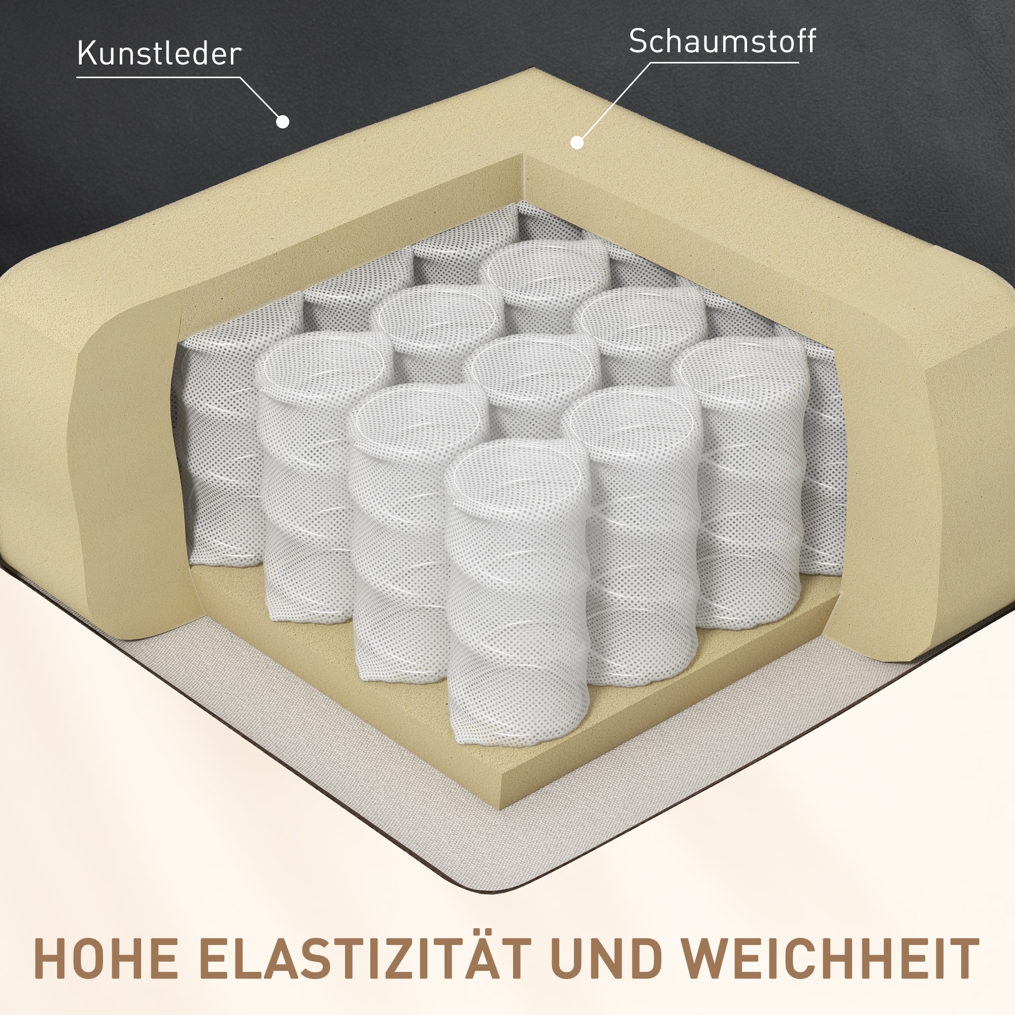 HOMCOM Massagesessel mit kabelgebundener Fernbedienung schwarz 68B x 88T x 98H cm