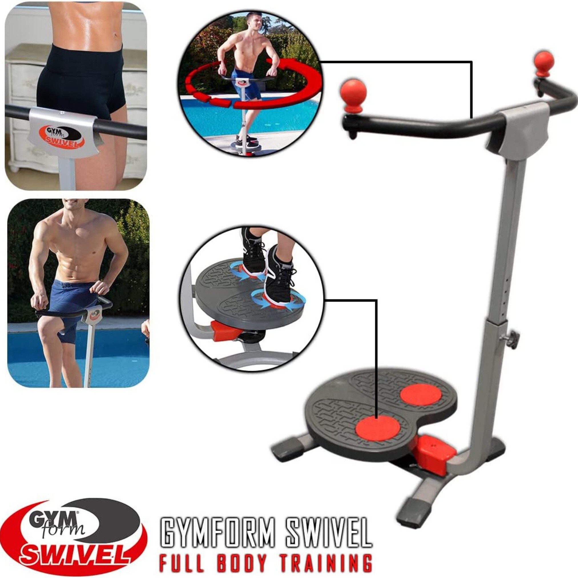 Gymform® Bauchmuskelmaschine, Waist Twist & Shape, Ganzkörperdrehscheibe Swivel