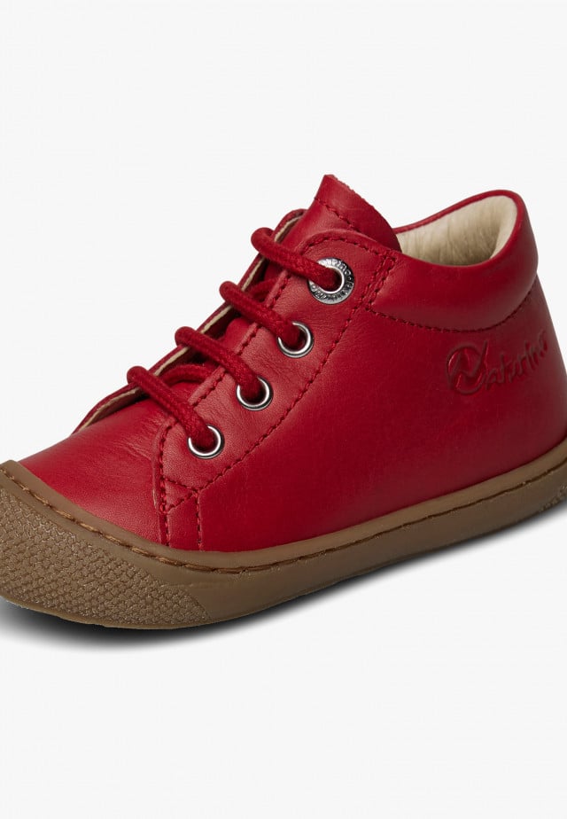 NATURINO COCOONLauflernschuhe aus Leder, Rot-Braun