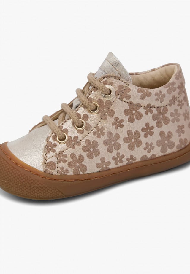 NATURINO COCOONLauflernschuhe aus Veloursleder, Platin