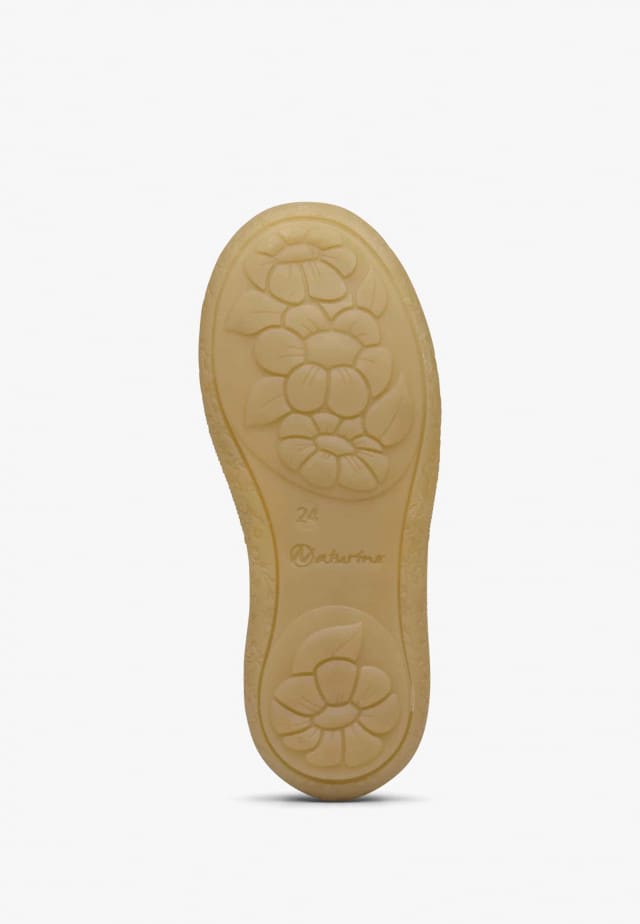 NATURINO FROLLIKBallerinas aus Metallic-Leder und Glitter, Platin