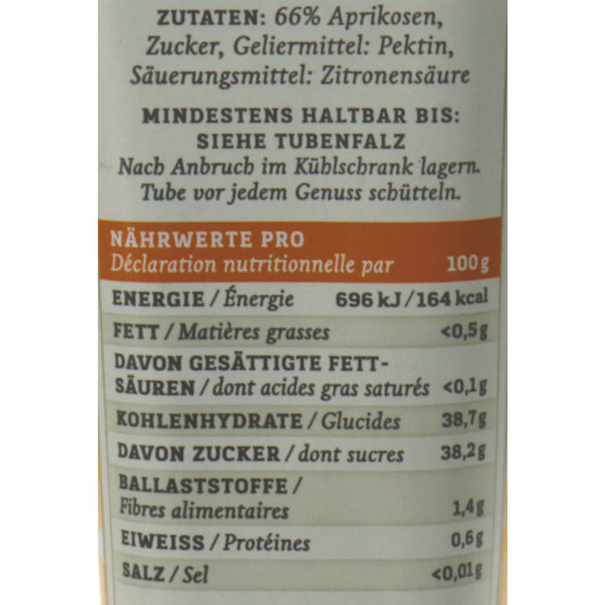Marmetube Aprikose, 220 G von Marmetube