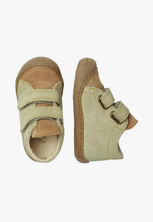 NATURINO COCOON VLLauflernschuhe aus Veloursleder, Grau-Braun