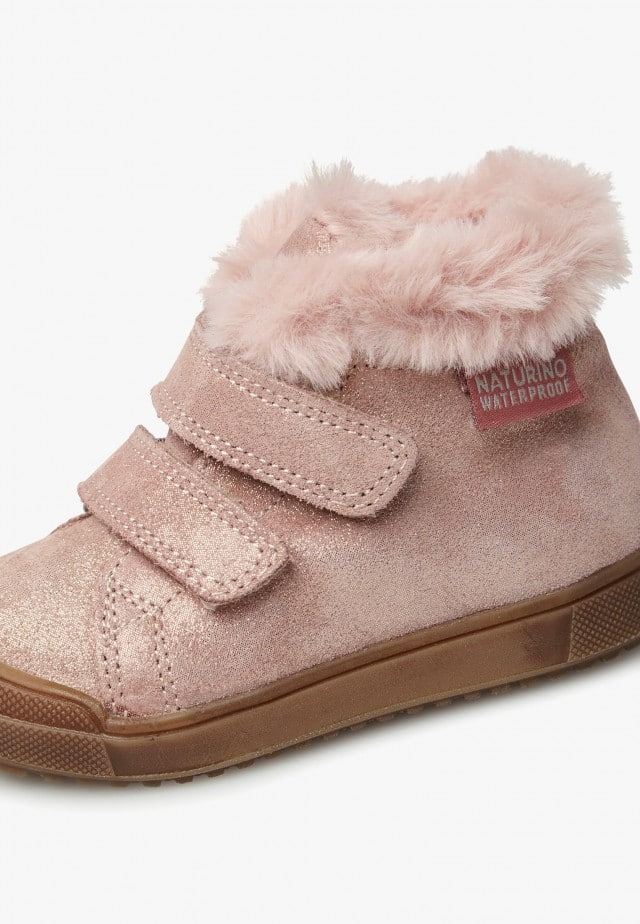 NATURINO DELLEN VLStiefel aus Veloursleder und Glitter, Flieder
