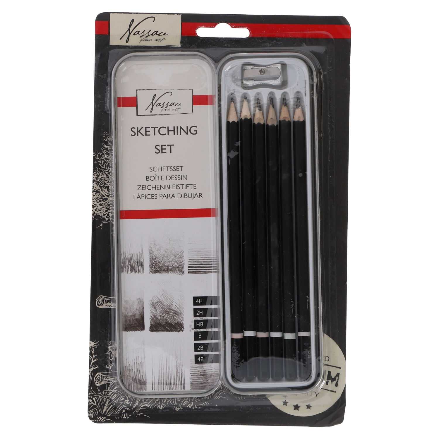 Zeichen-Set 6 Bleistifte + Spitzer
