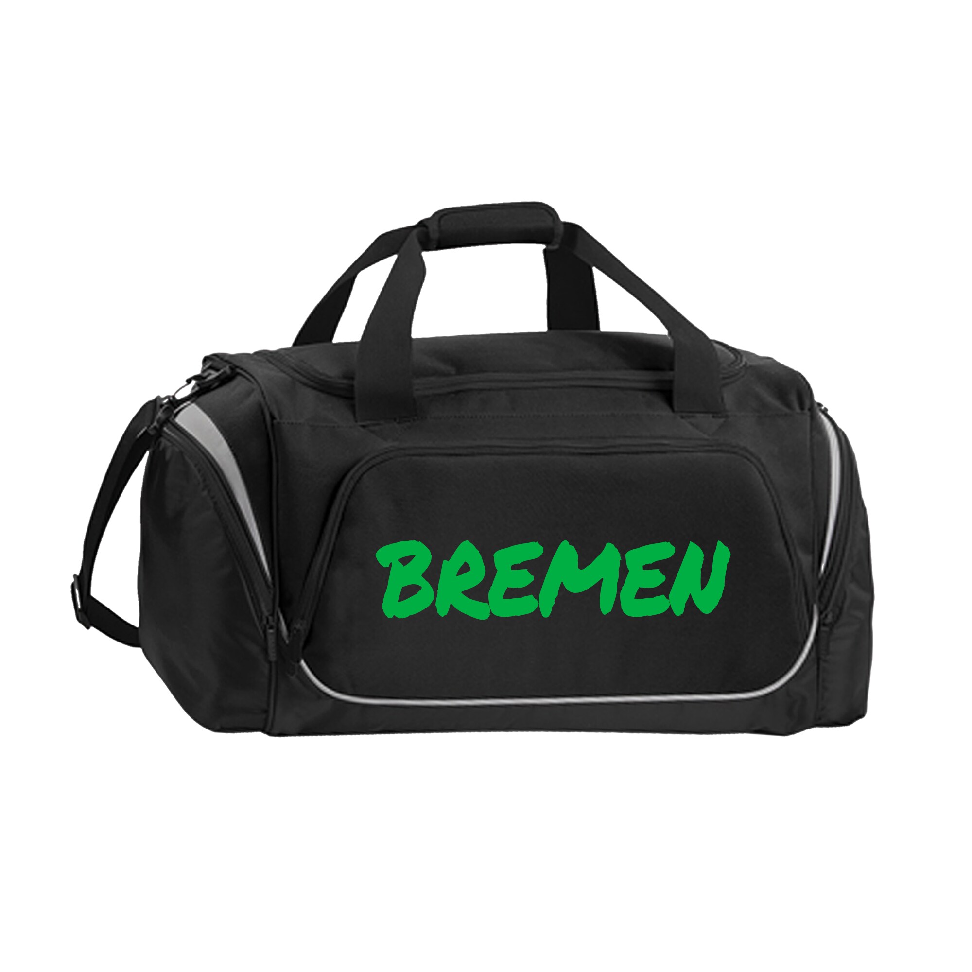 multifanshop® Sporttasche - Bremen - Textmarker - Druck grün