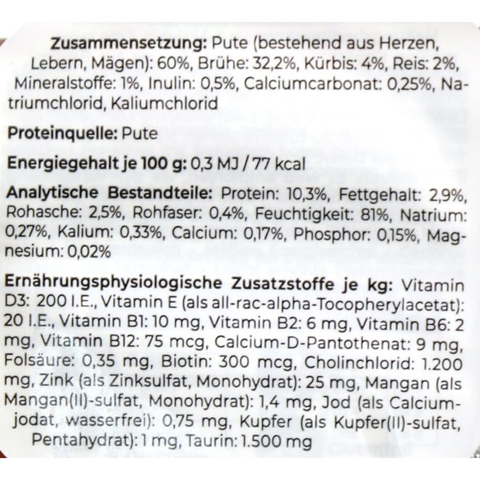 Hundefutter Magen-Darm mit Pute, 10er Pack, 10 x 125g von Dr. Link®