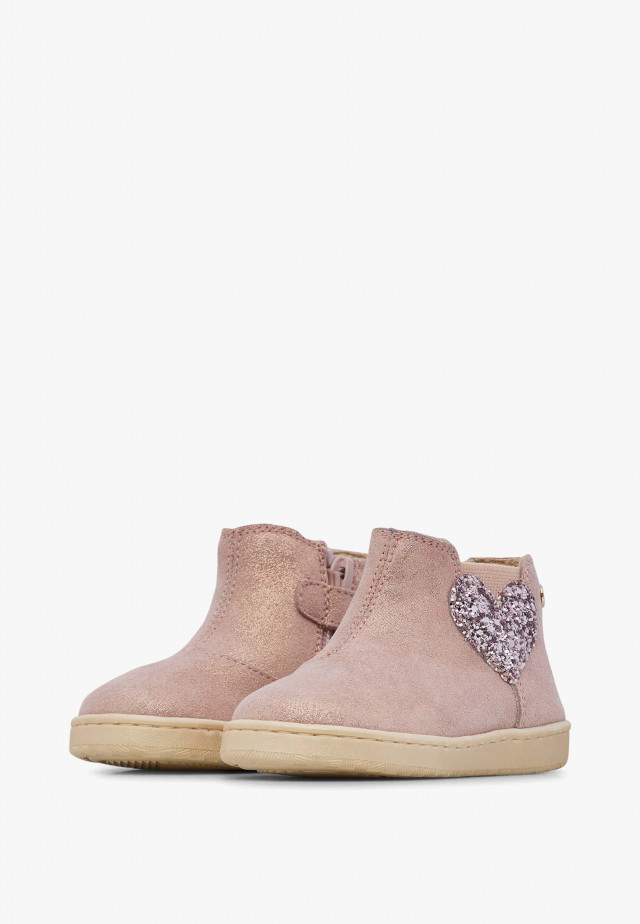 NATURINO GLARNY HIGH 2Stiefeletten aus Veloursleder, Rosa