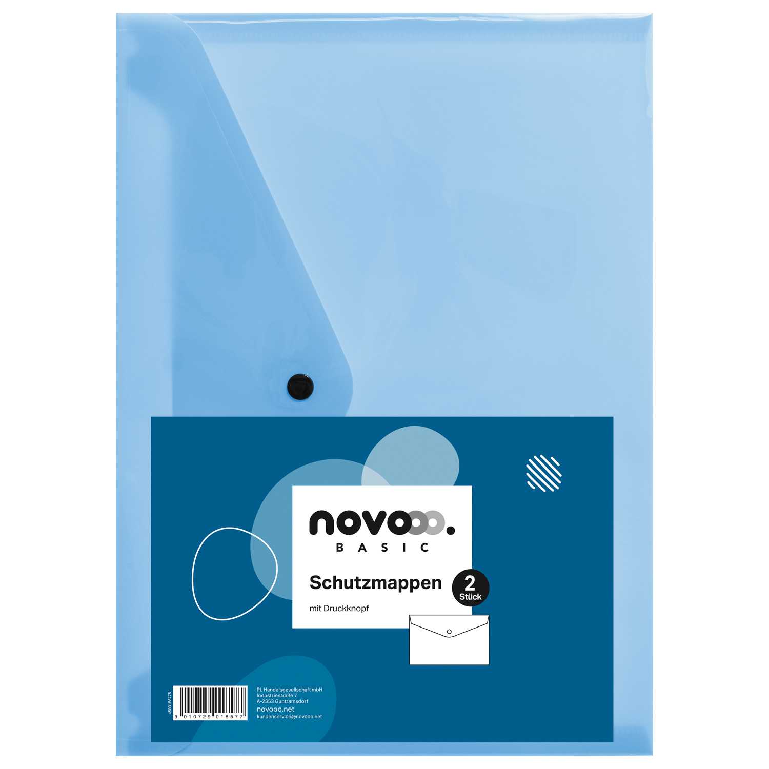 novooo Schutzmappe 2er, mit Druckknopf