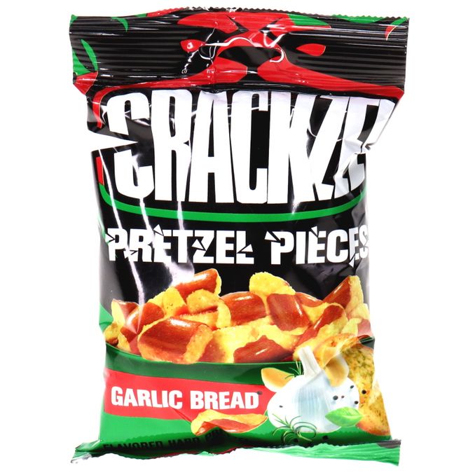 Brezelstücke mit Knoblauch, 85g von Crackzel