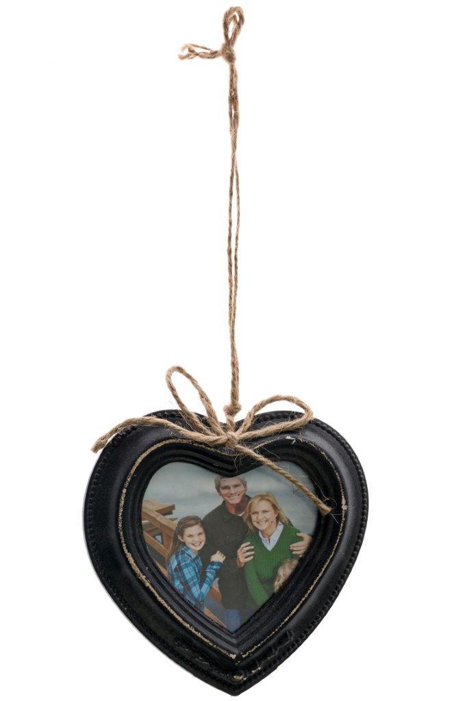 Herzbilderrahmen ELIN - schwarz antik - 15 cm