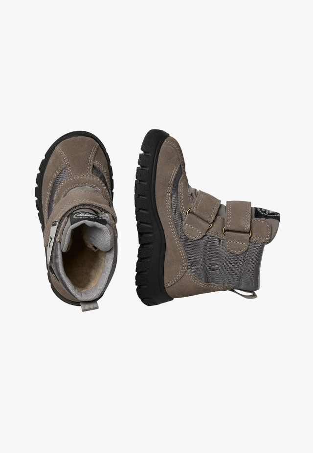 NATURINO THORENS 3 VL WP.Stiefel aus Veloursleder und technischem Gewebe, Grau
