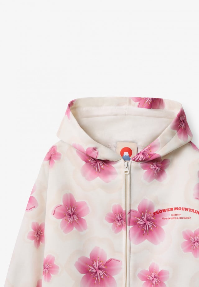REN-FLOWERSweatshirt, Weiß-Rosa