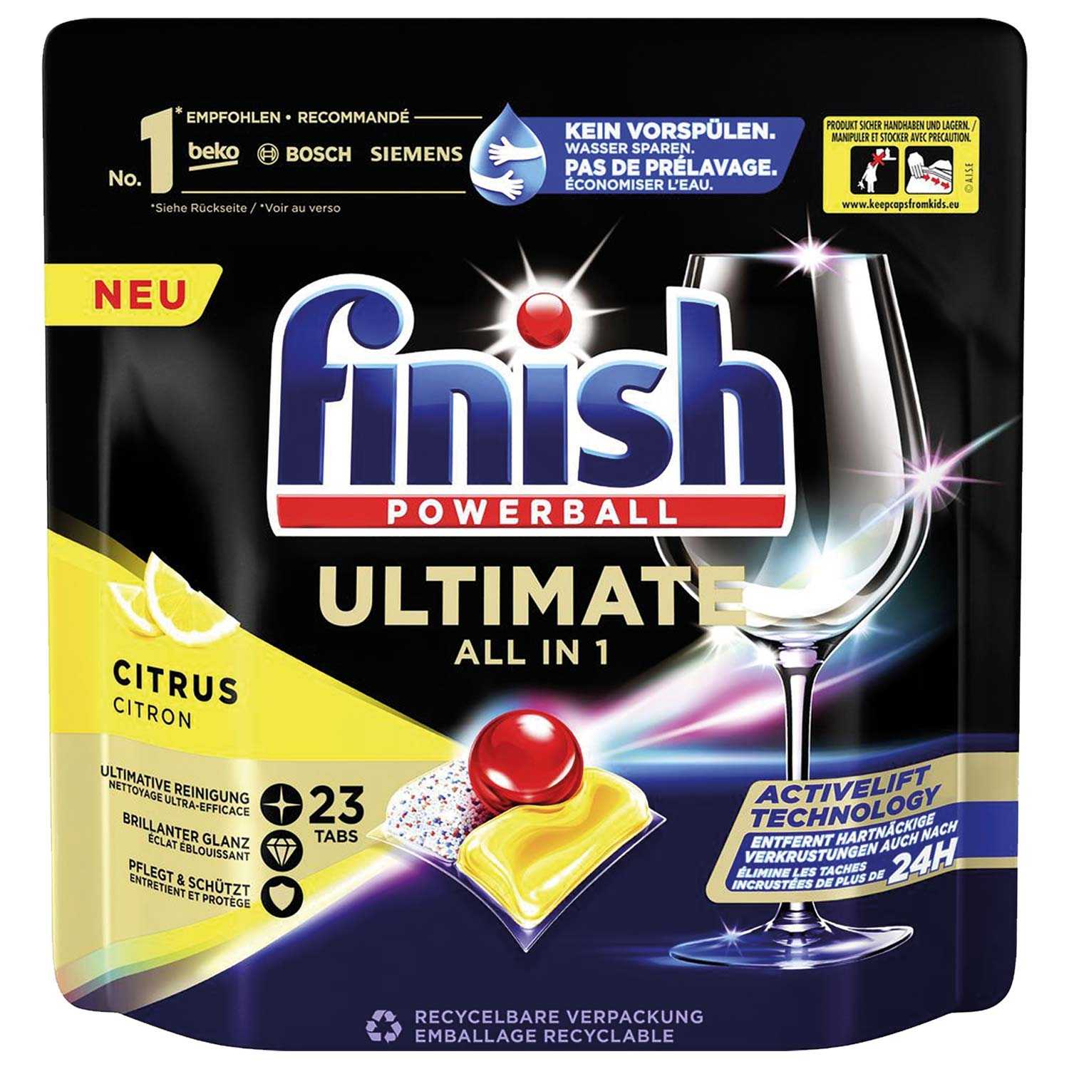 Finish Ultimate All in 1 Geschirrspül-Tabs mit Citrus-Duft 23er
