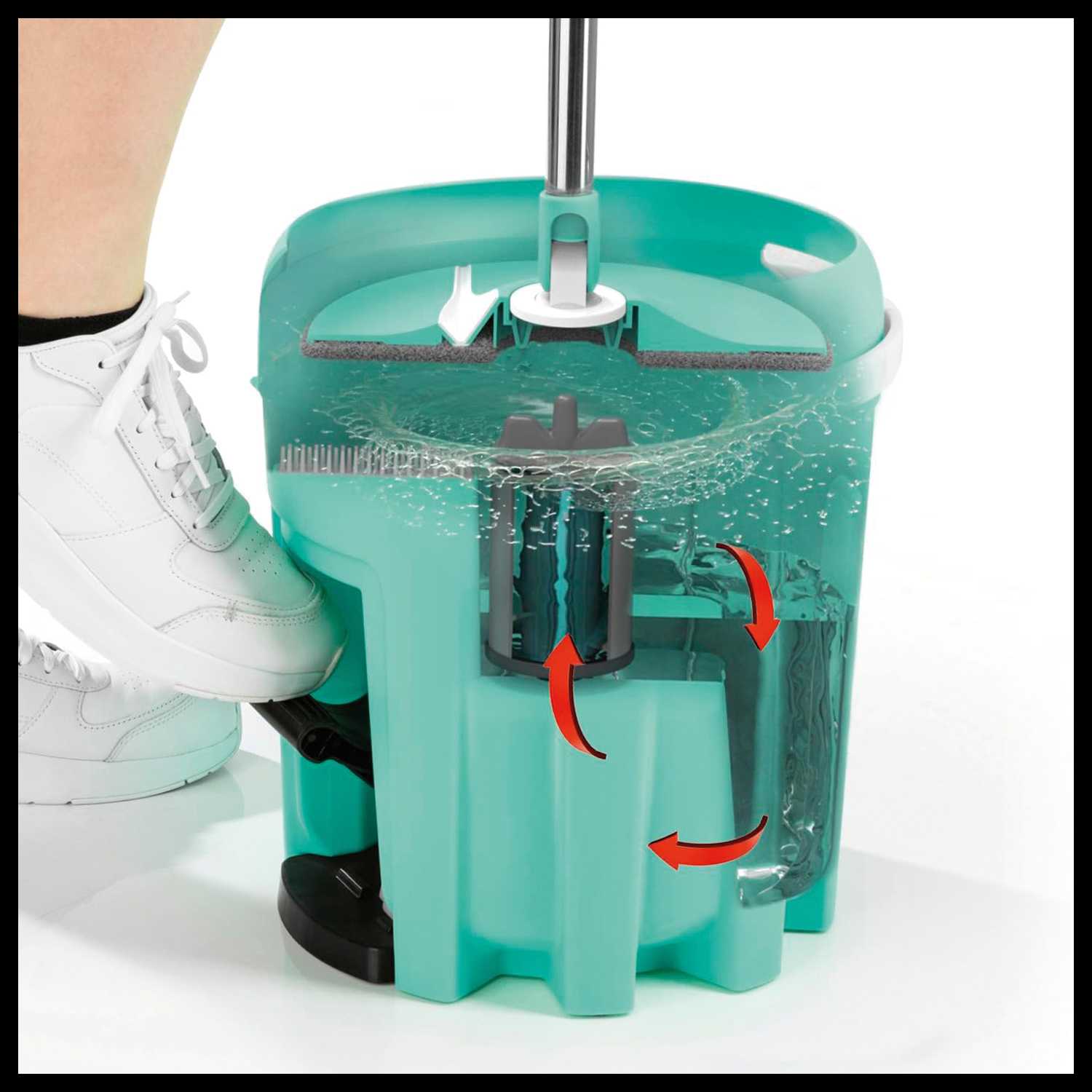 CLEANmaxx Spin-Mopp 6tlg. mit Eimer 5l