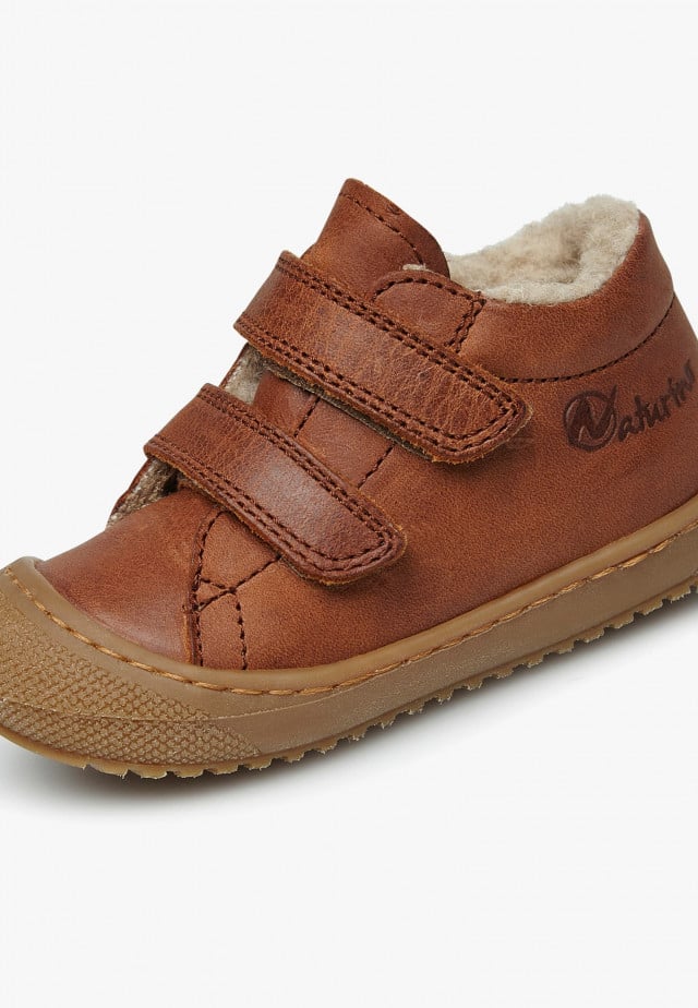 NATURINO RACOON VLLauflernschuhe mit Wollfutter, Cognac