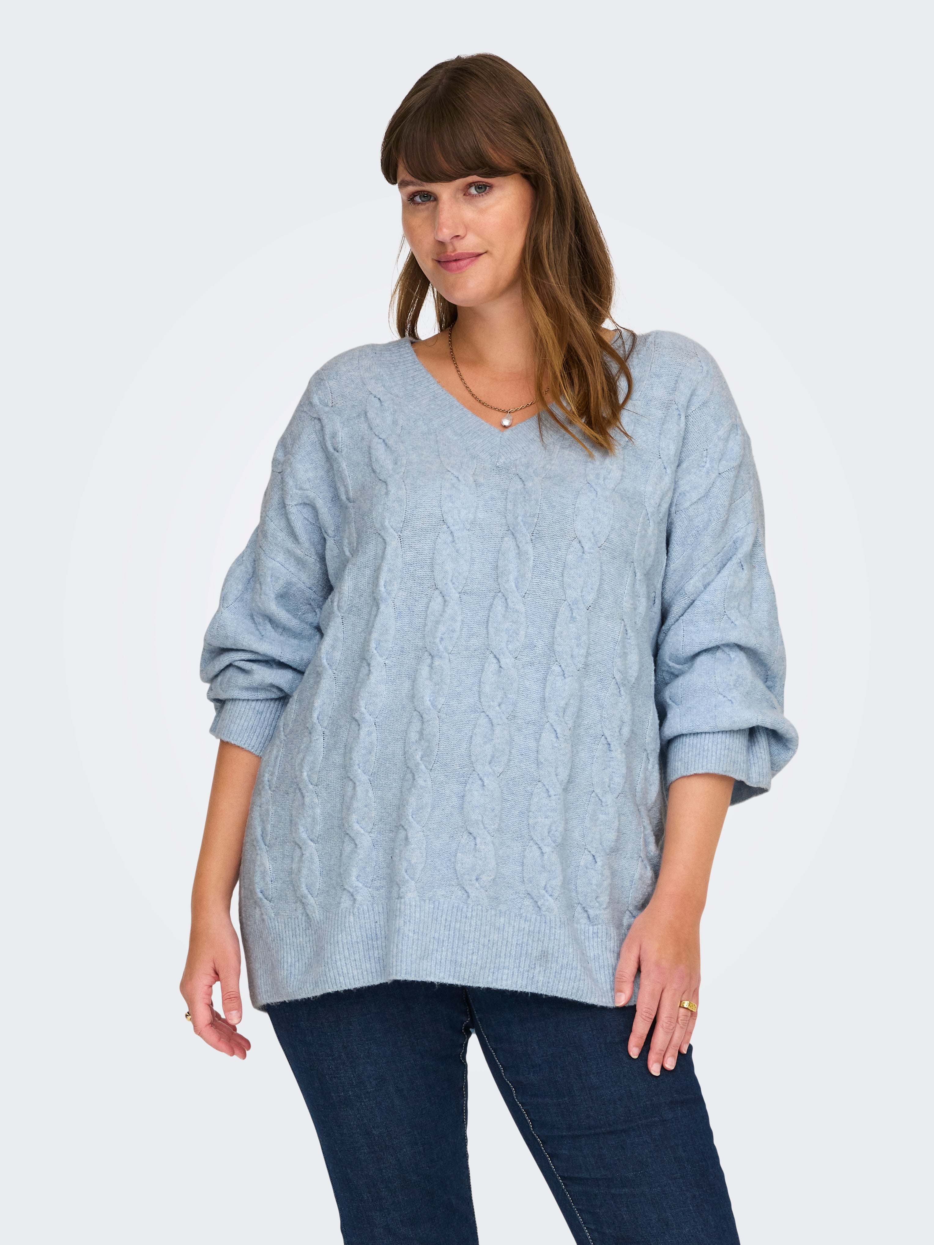 CARJEANETT Strickpullover Cashmere Blue